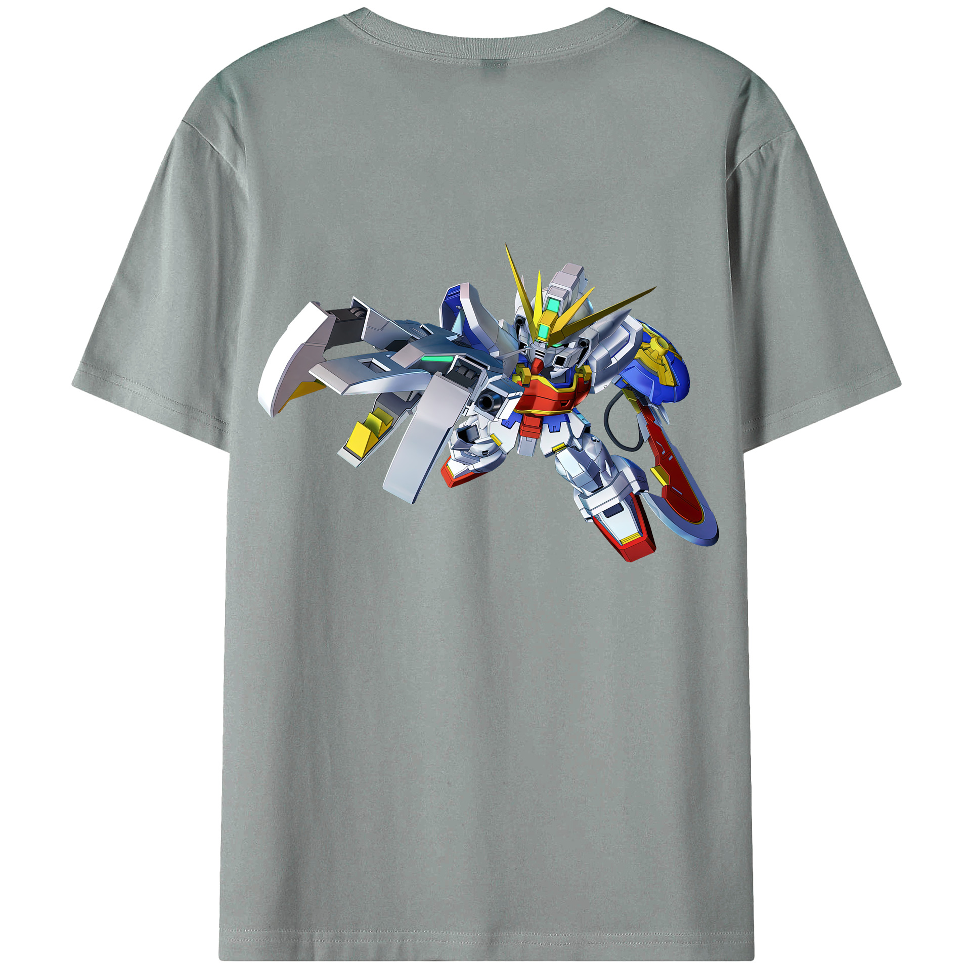 （画像用） 機動戦士ガンダム Mobile Suit Gundam 綿100％ メンズ半袖Tシャツ（バックプリント） 通気性